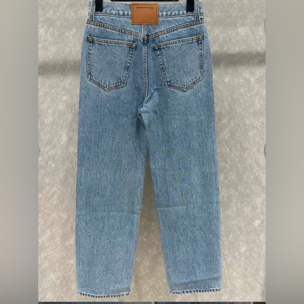 Alexander Wang Women's Ez - Mid Rise Straight Leg Jean In Denim Vintage Light